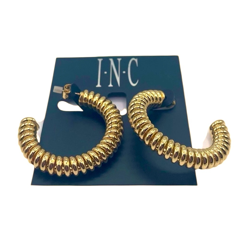 INC Gold-Tone Hoop Earrings new